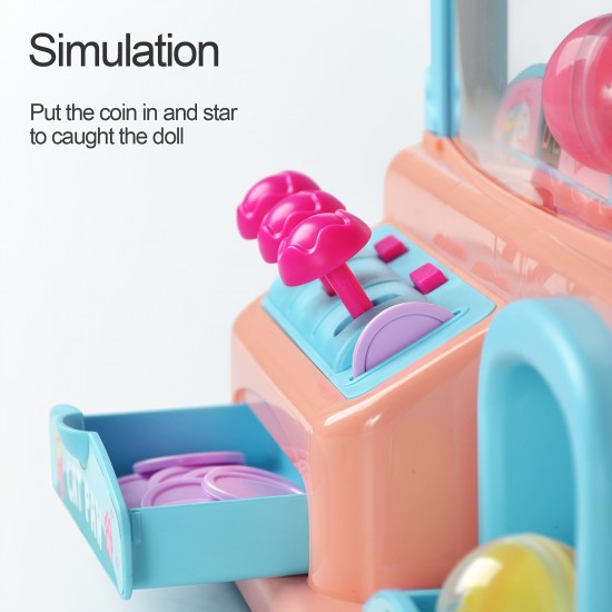 Claw Machine Catch Doll, Arcade Game With Sound, Cool Fun Mini Ball Grabber Prize Dispenser Vending Toy, For Kids, Boys & Girls Claw Machine Catch Doll, Arcade Game With Sound, Cool Fun Mini Ball Grabber Prize Dispenser Vending Toy, For Kids, Boys & Girls